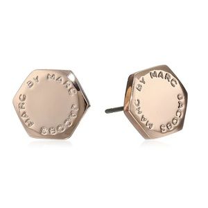 Marc Jacobs Rose Gold Bolt Stud Earring Small